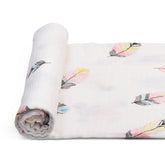 100% Organic Cotton Muslin Swaddle Wrap | New Feather